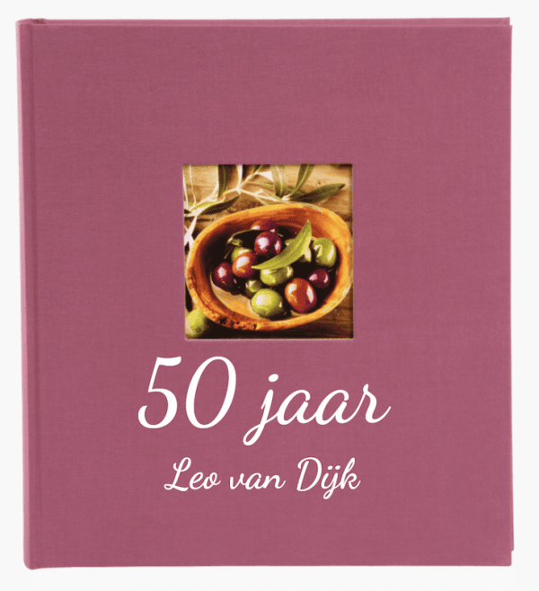 Gepersonaliseerd fotoalbum Fuchsia 31508 50 jaar Leo van Dijk