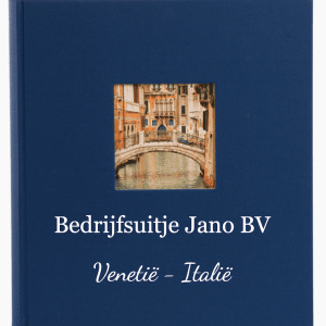 gepersonaliseerd fotoalbum blauw 31975 bedrijfsuitje Venetie italie