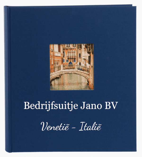 gepersonaliseerd fotoalbum blauw 31975 bedrijfsuitje Venetie italie